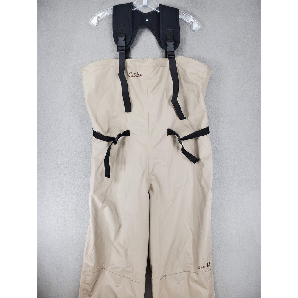 Cabelas Stockingfoot Waders Womens L Tan 4-MOST Waterproof Fishing Bibs 0601DPPW